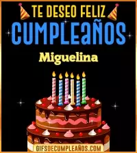 GIF Te deseo Feliz Cumpleaños Miguelina